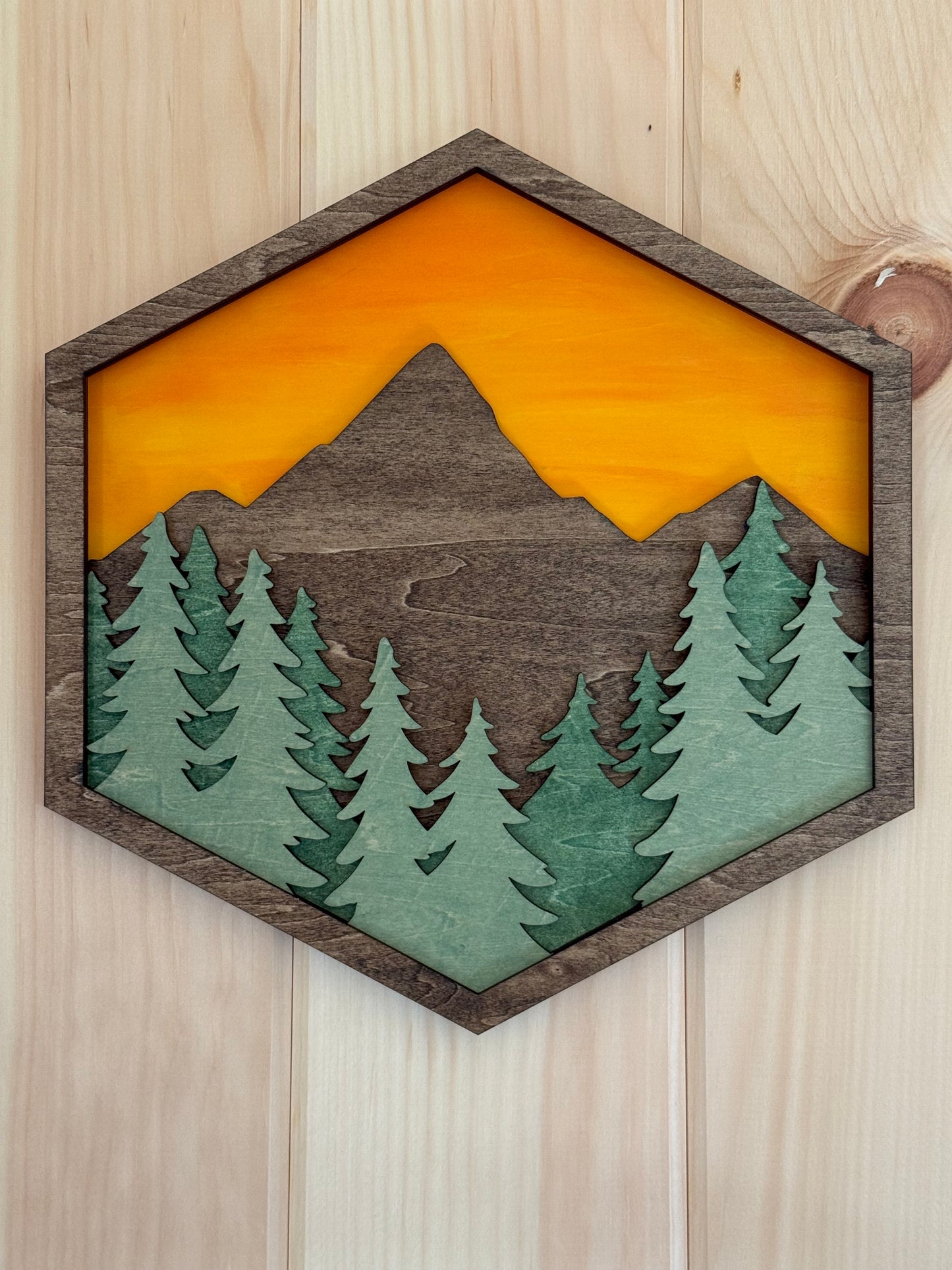 Mountain Sunset scene