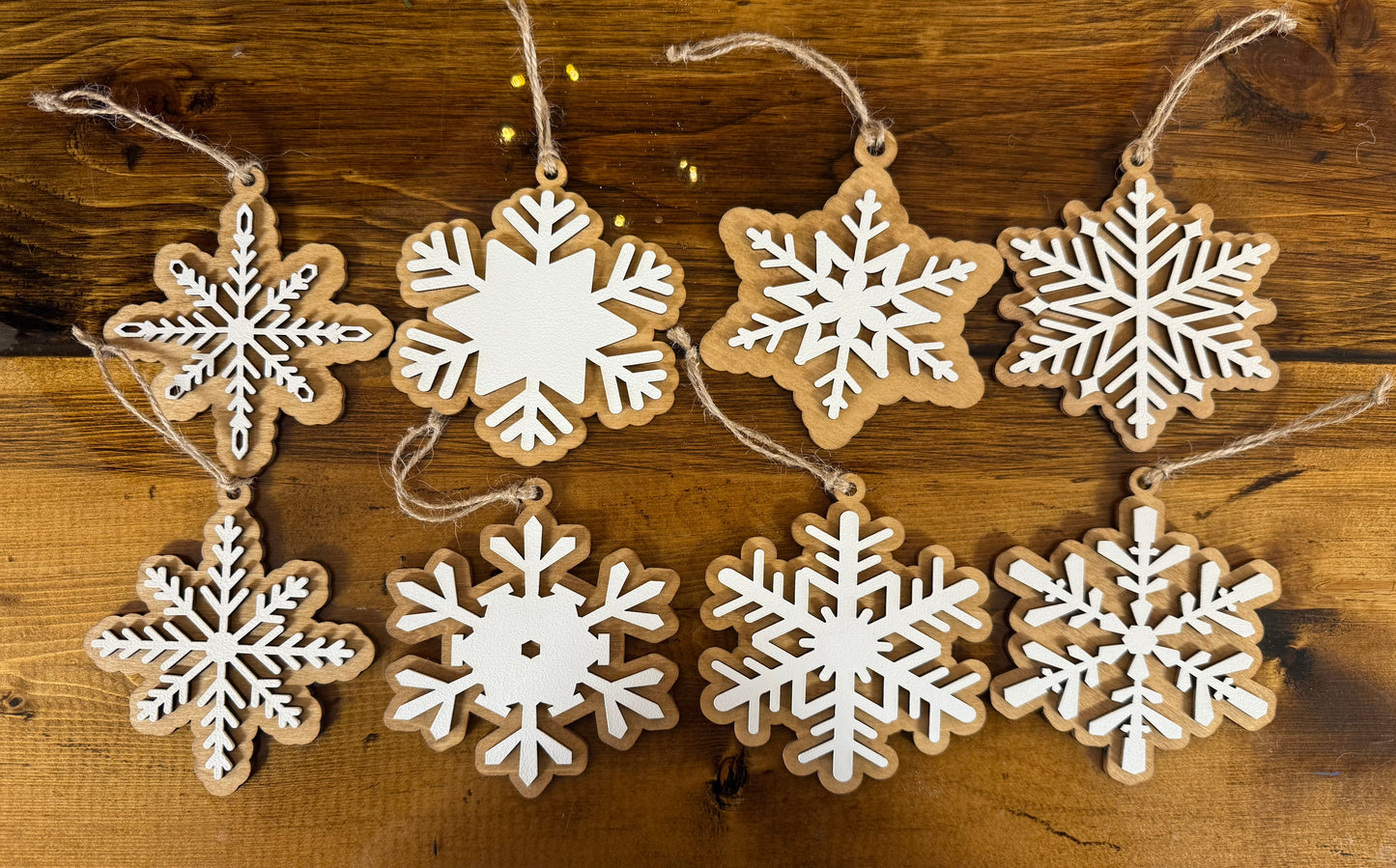 Set of 8 Snowflake Ornaments