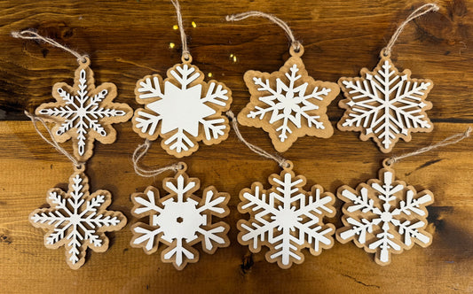 Set of 8 Snowflake Ornaments