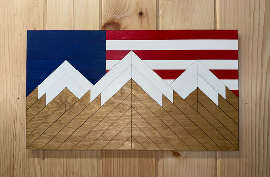 Mosaic Flag w/ Mountains