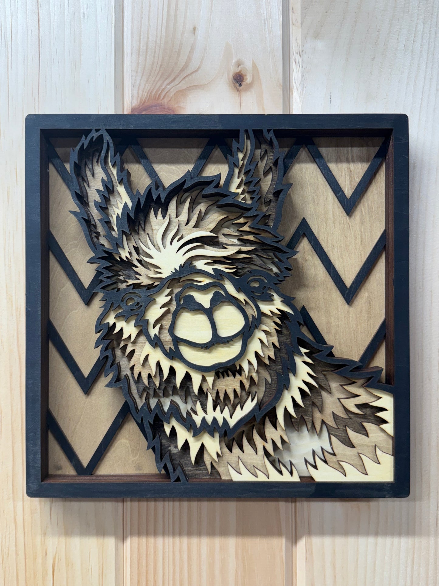 Layered Llama Wall Hanger