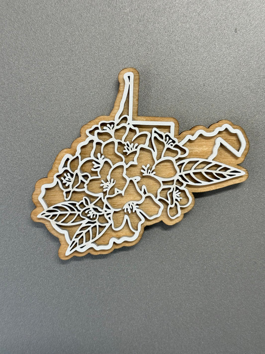 WV Rhododendron Magnet
